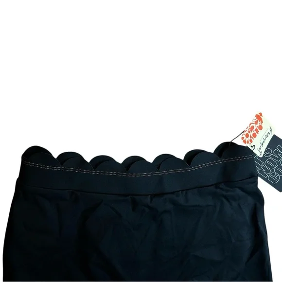 Free People Black Scalloped Bikini BOTTOMS ONLY - Picture 4 of 6